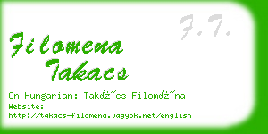 filomena takacs business card
